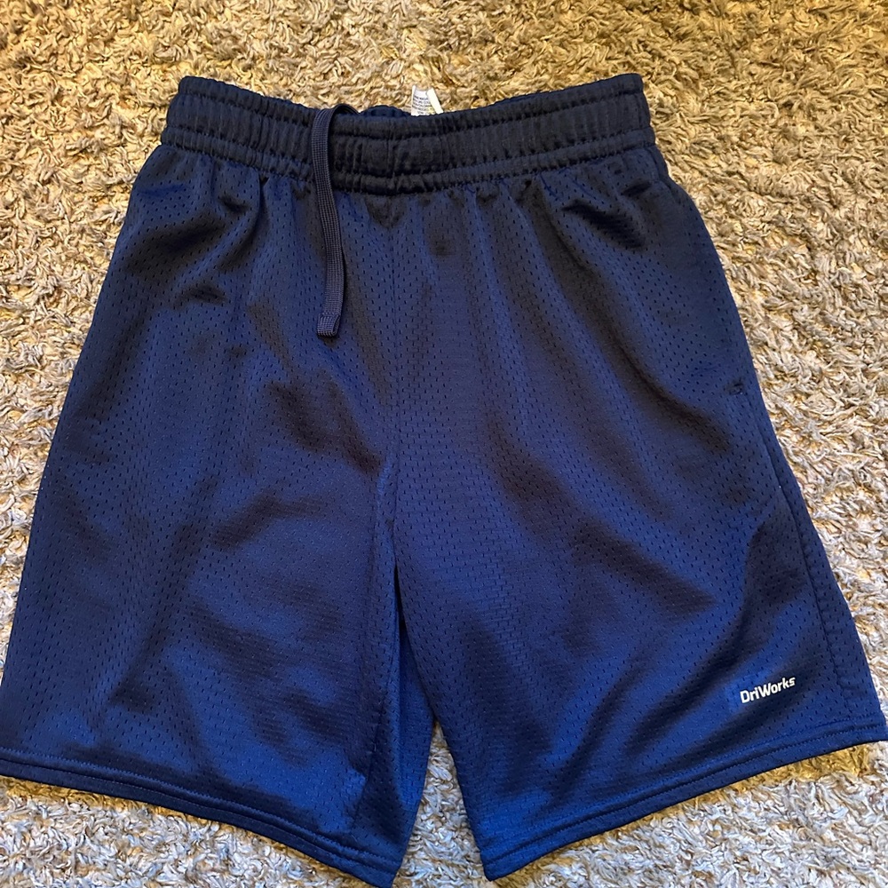 Boy’s Athletic Works Gym Shorts; Navy Blue; Size L (10/12)